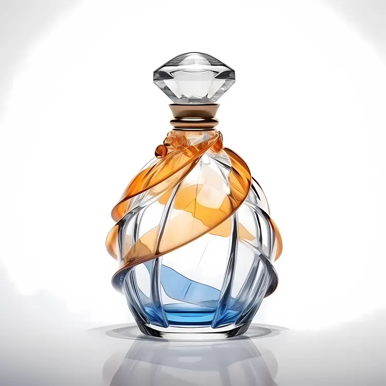 Elegant Glass Perfume Bottle with Artistic Design