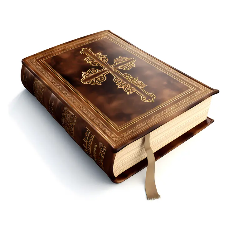 Vintage Bible with Cross