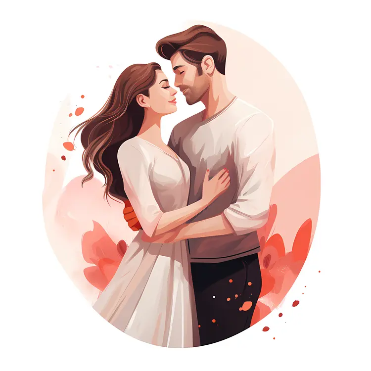 Embracing Couple in Love