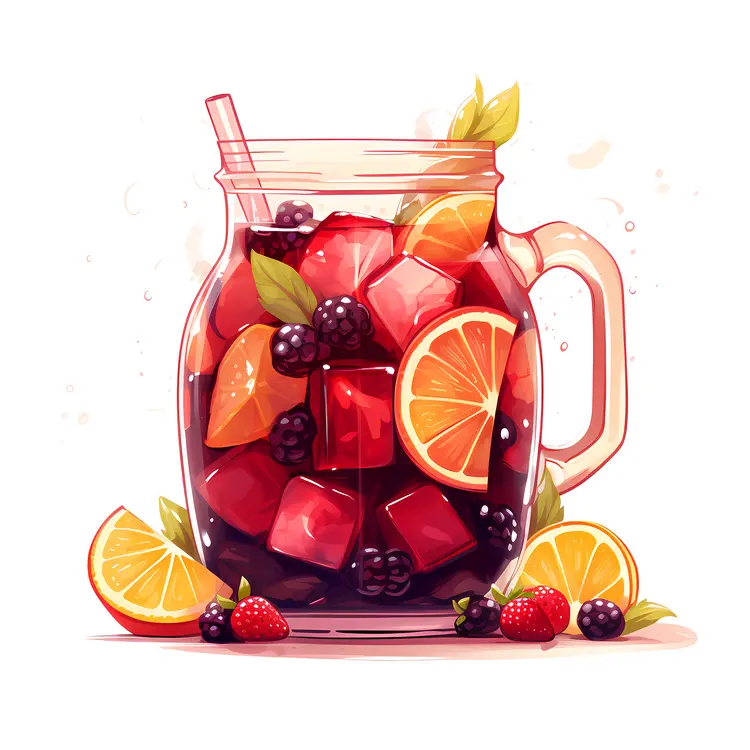 Refreshing Fruit Punch with Oranges and Berries