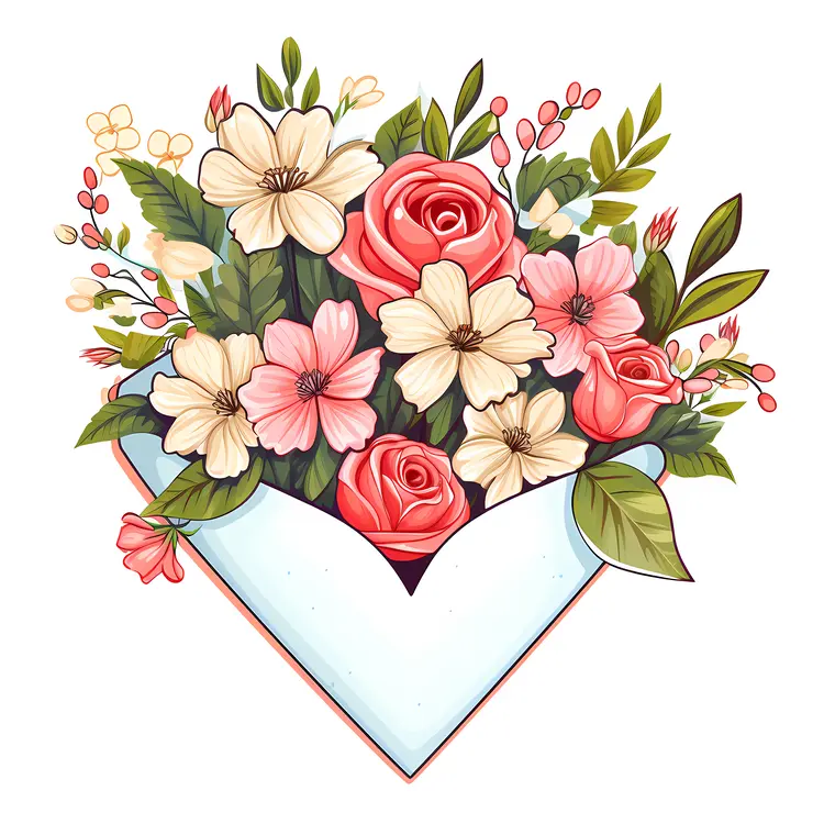 Floral Bouquet in Envelope