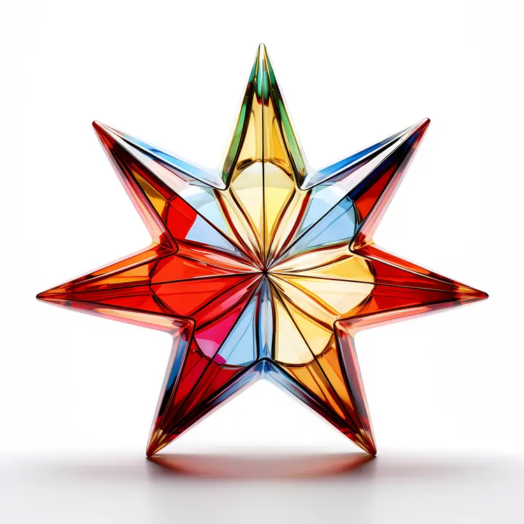 Multicolor Crystal Star Decoration