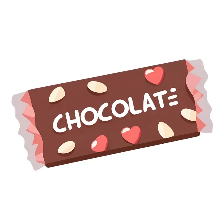 Chocolate Bar with Heart Sprinkles