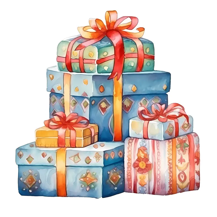 Decorative Stacked Gift Boxes