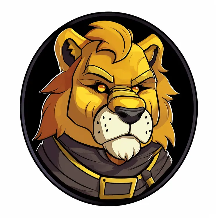Fierce Cartoon Lion Illustration