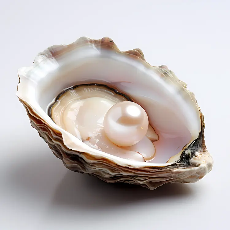 Single Pearl in Oyster