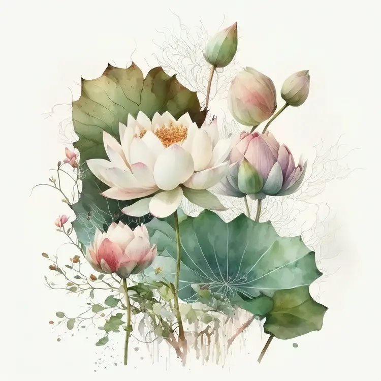 Beautiful Lotus Flowers in Bloom