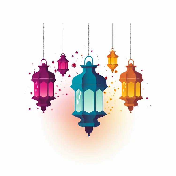 Colorful Hanging Lanterns for Festival Celebration