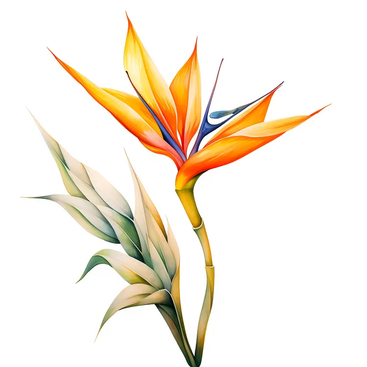 Vibrant Bird of Paradise Flower