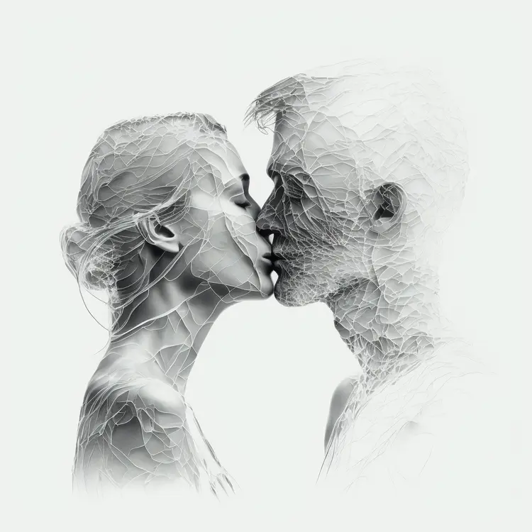 Artistic Representation of a Kiss