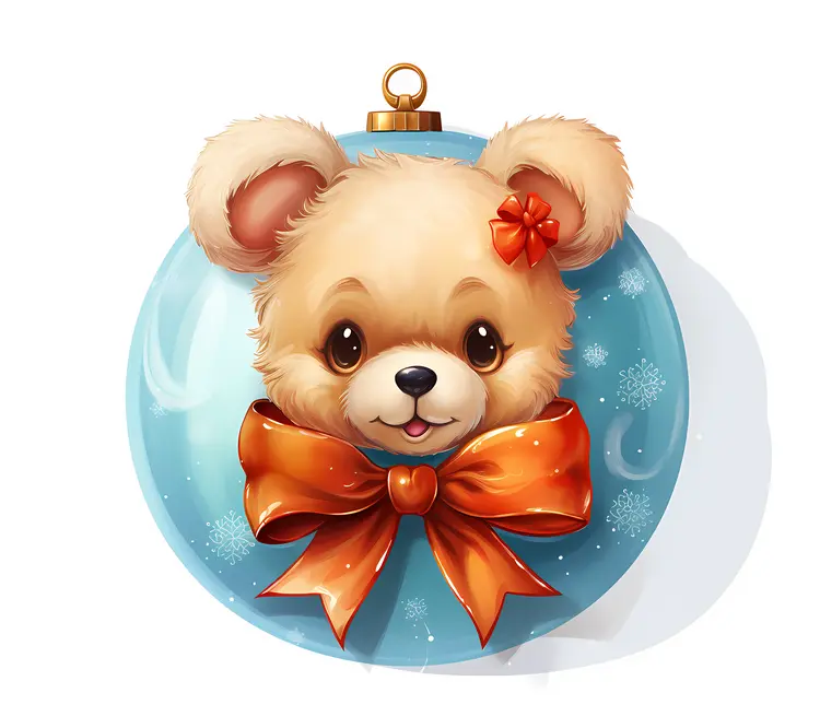 Teddy Bear Christmas Ornament
