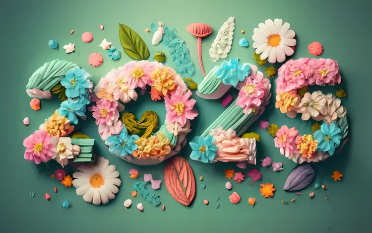 Colorful Floral 2025 Year Design