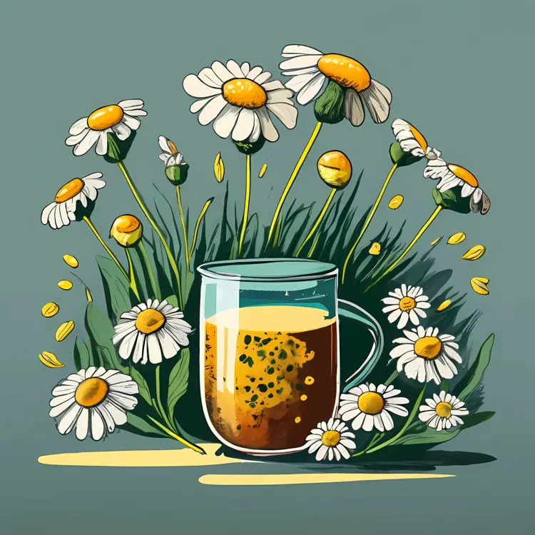 Chamomile Tea with Flowers