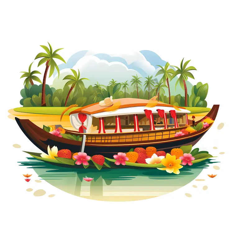 Beautiful Boat in Tropical Scenery