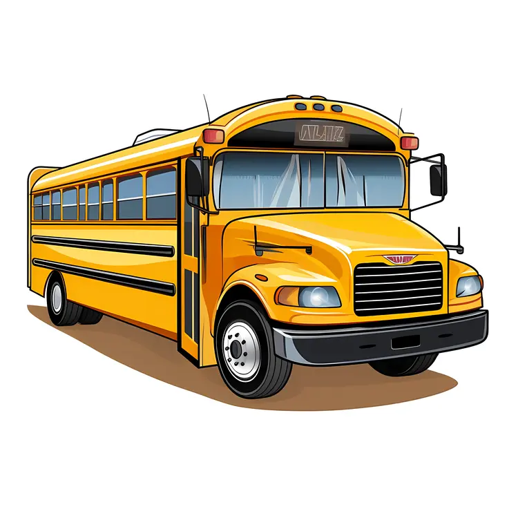 Yellow School Bus Illustration