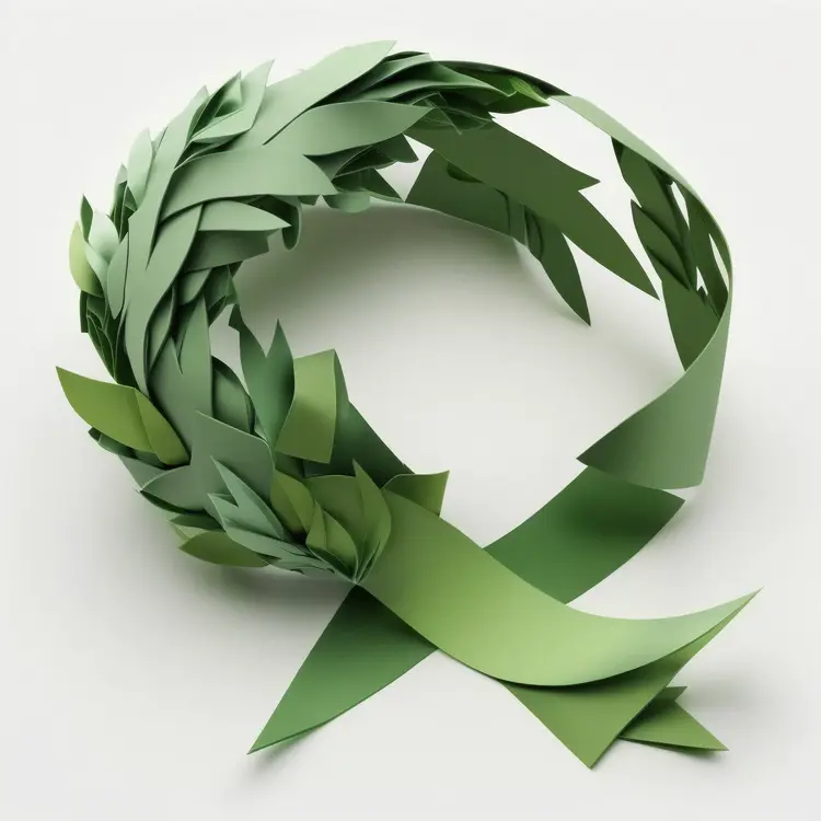Green Laurel Wreath Symbol of Victory and Honor