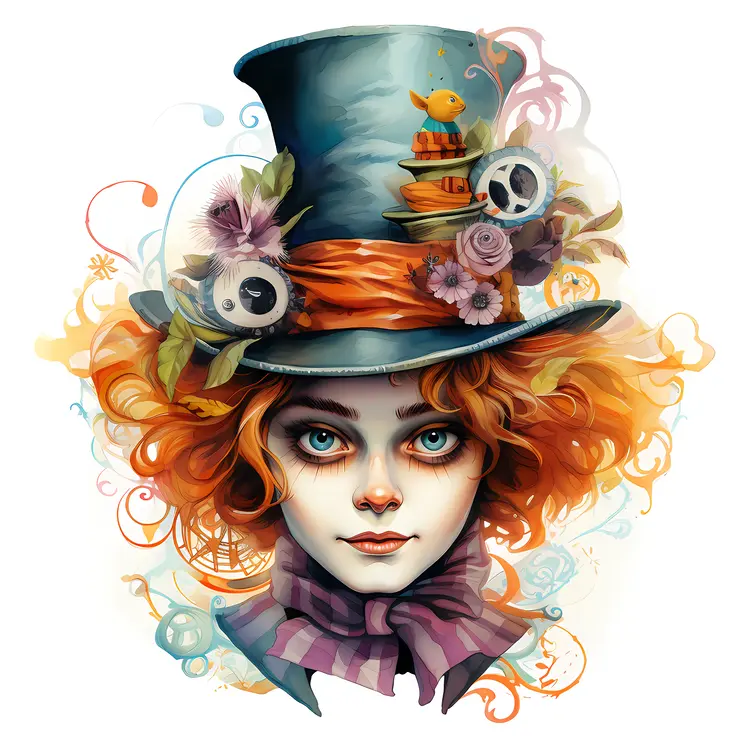 Mad Hatter with Floral Hat