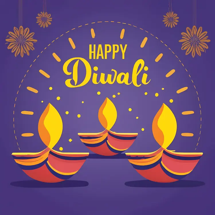 Illuminated Diya for Diwali