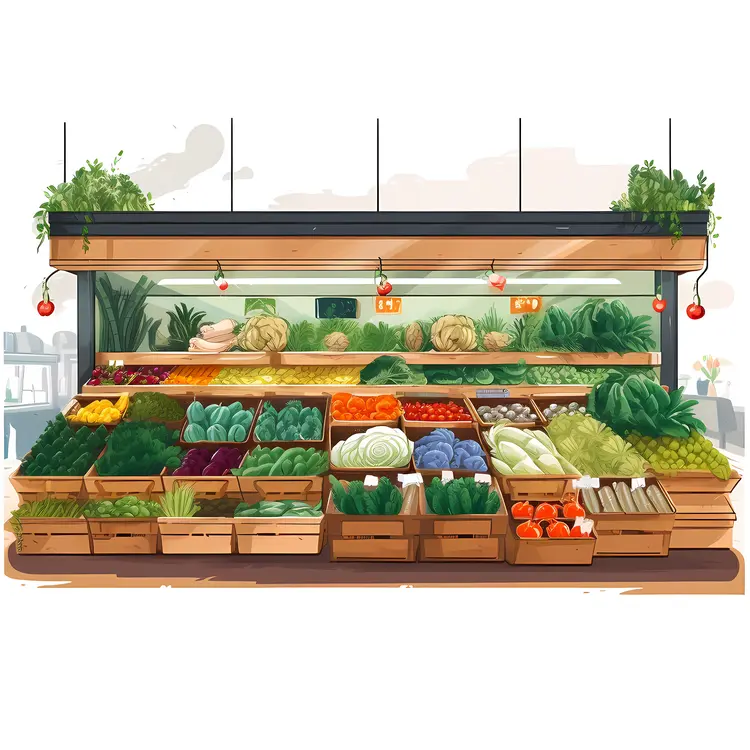 Colorful Vegetable Stand at Market