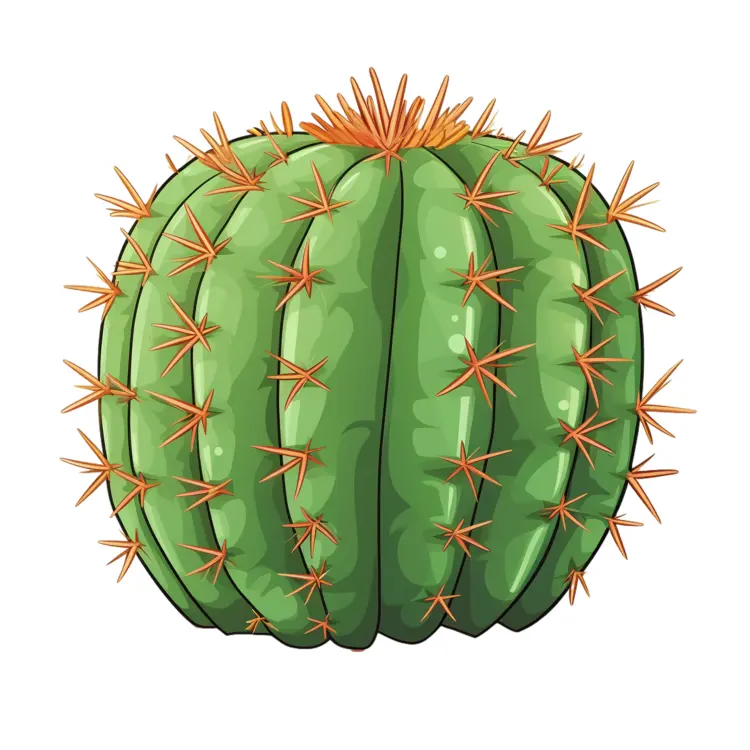 Round Cactus with Spines