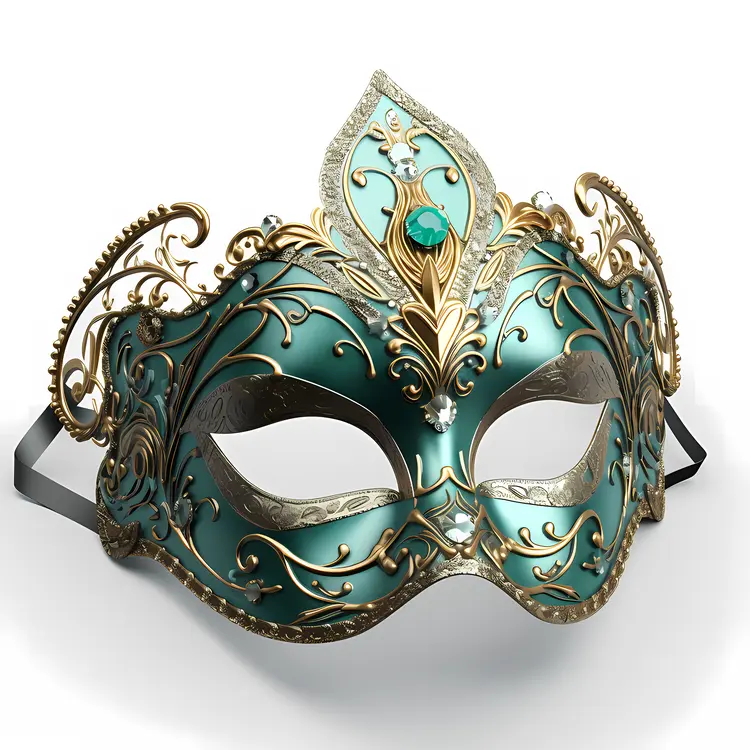 Green Elegant Mask for Special Occasions