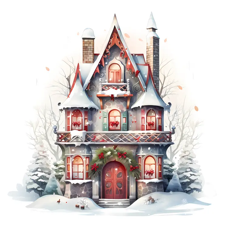 Small cute doodle house