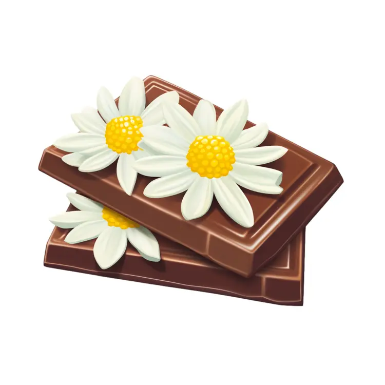 Chocolate Bars with Flowers