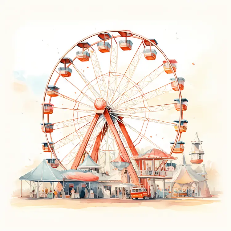 Ferris Wheel at the Amusement Park