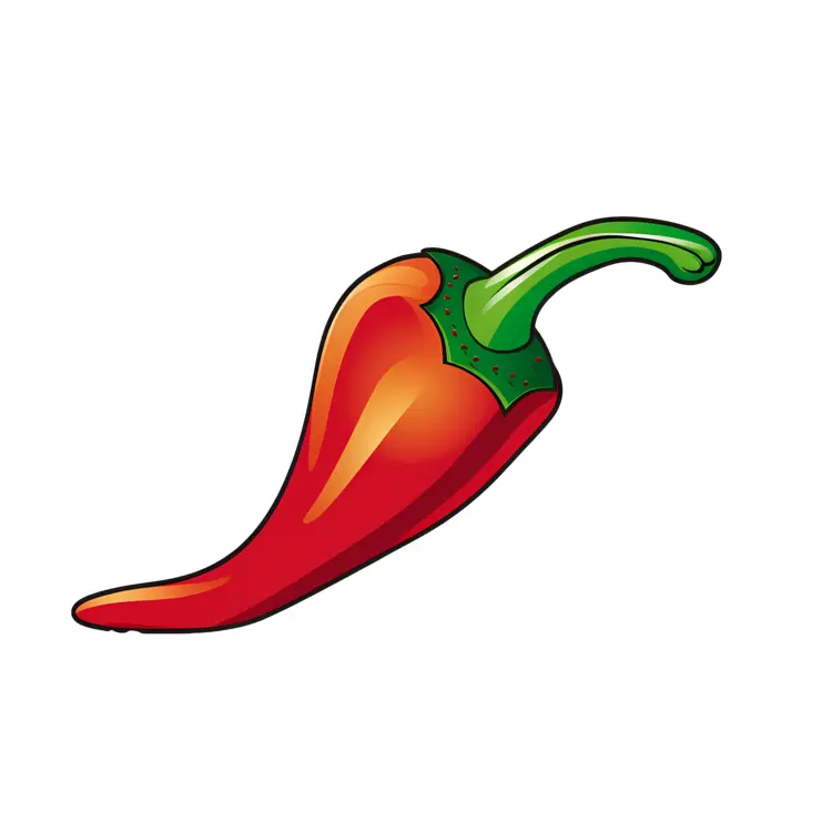 Single Red Chili Pepper Illustration