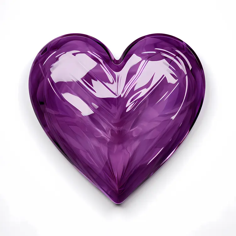 Purple Heart-Shaped Decoration for Valentine's Day
