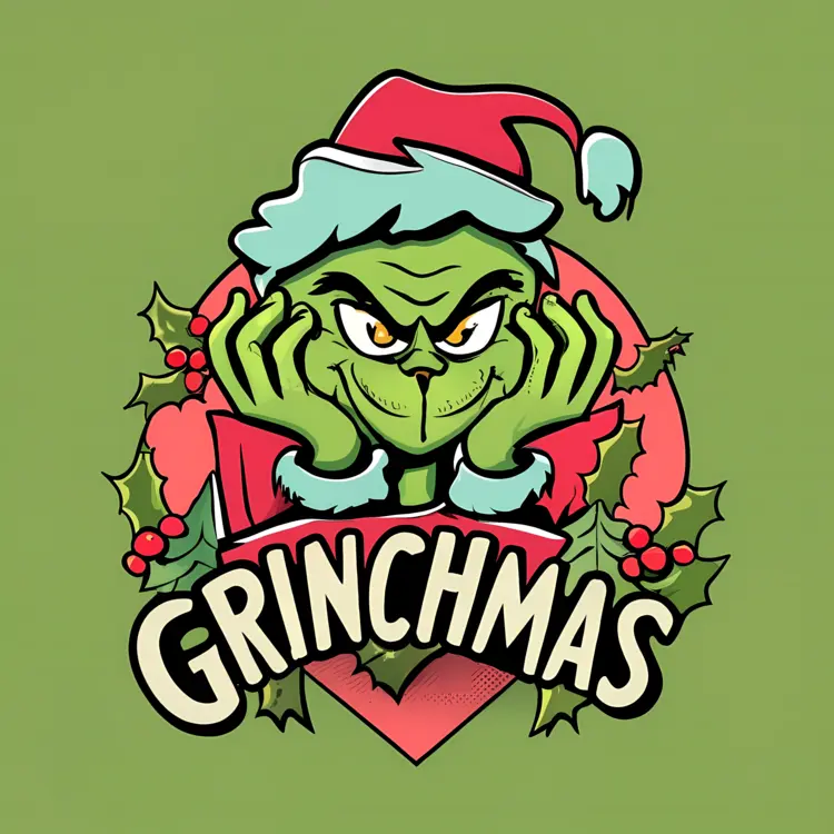 Grinchmas Character with Santa Hat