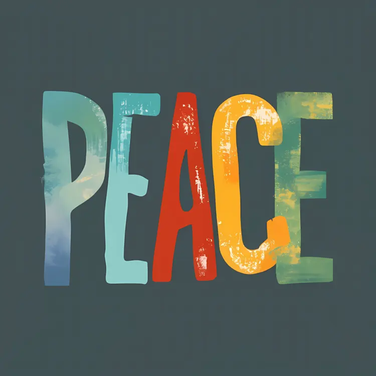 Vibrant Peace Text Design