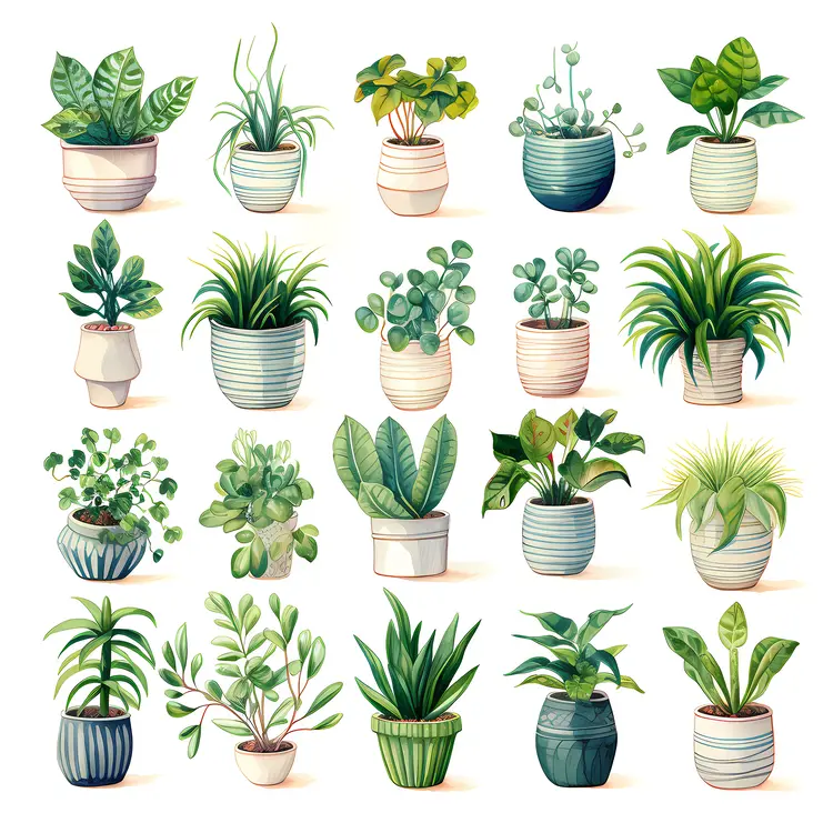 Collection of Potted Plants
