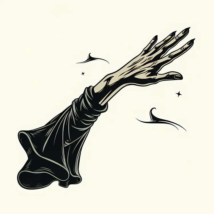 Skeleton Hand Illustration for Halloween