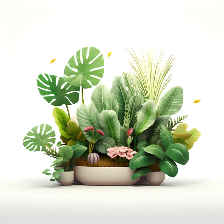 Indoor Plants in a Decorative Pot
