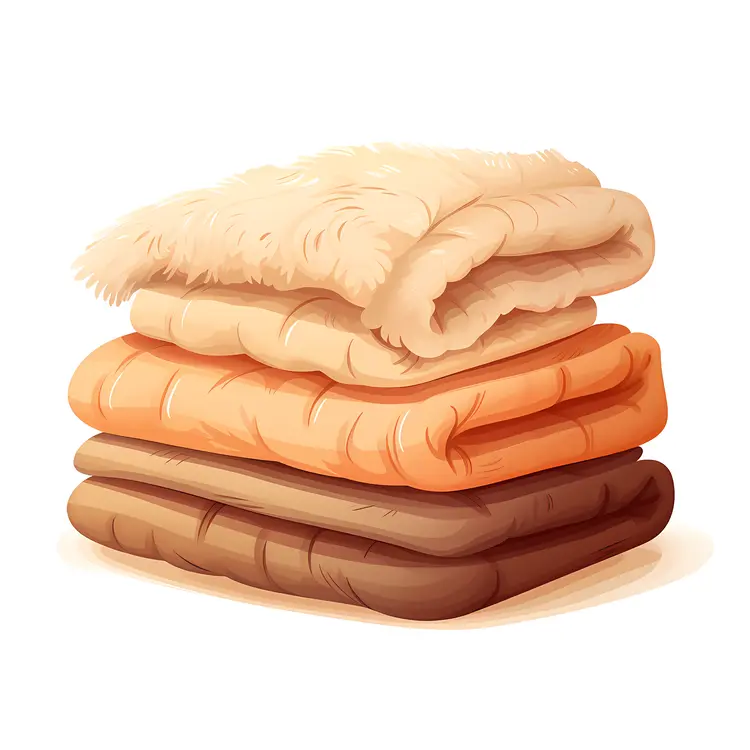 Cozy Stack of Folded Blankets