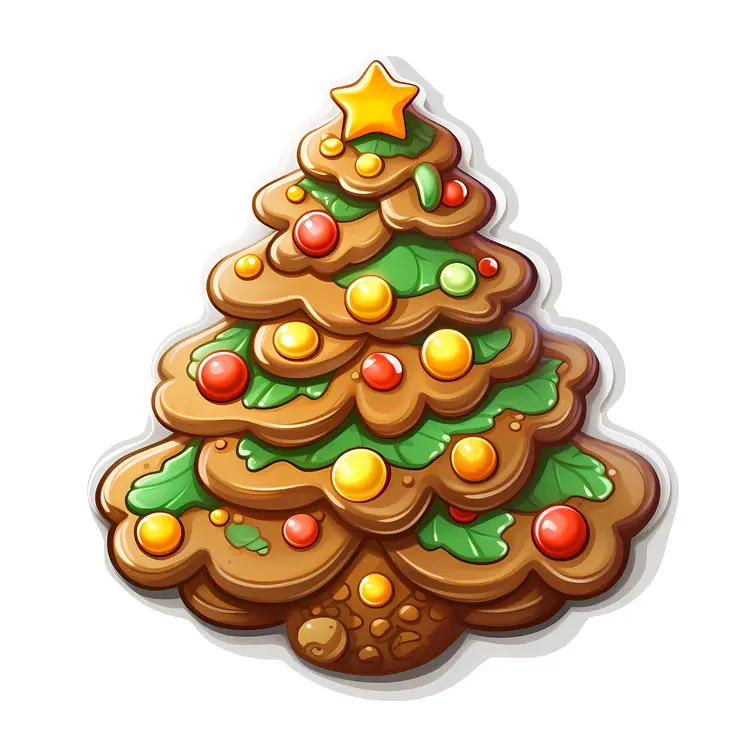 Colorful Christmas Tree Cookie