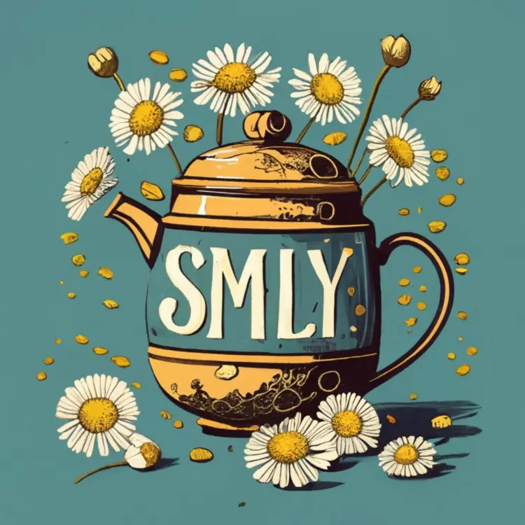 Teapot with Camomile Flowers