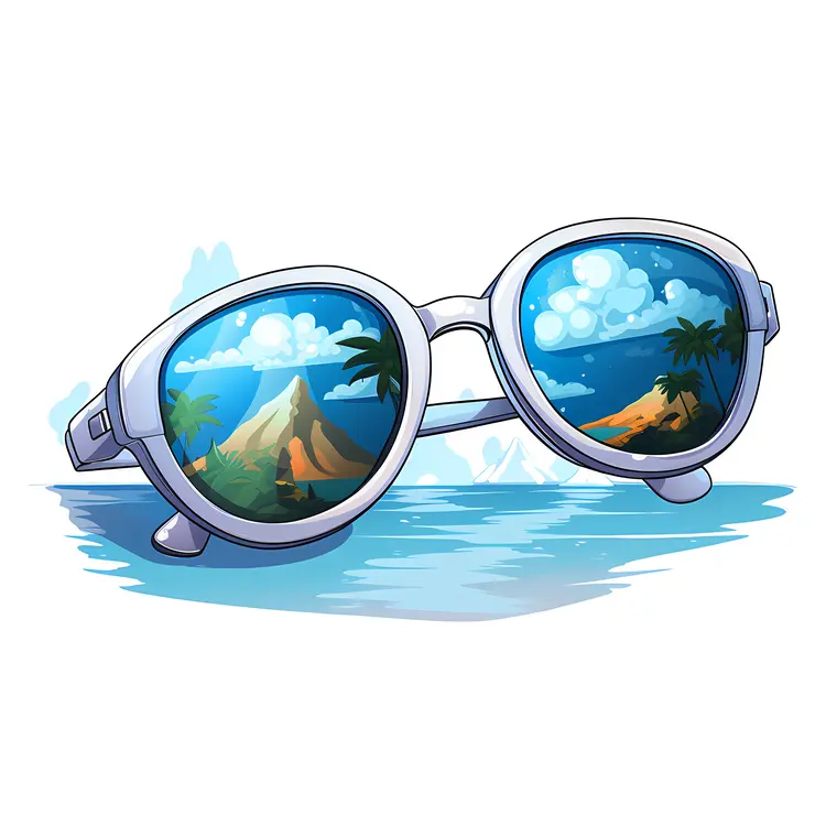 Sunglasses with Beach Reflection