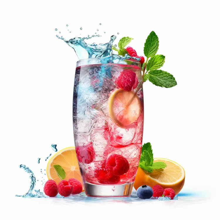 Refreshing Fruit-Infused Water with Lemon and Raspberry