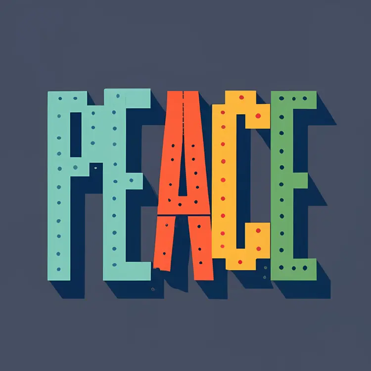 Stylish Peace Text Art