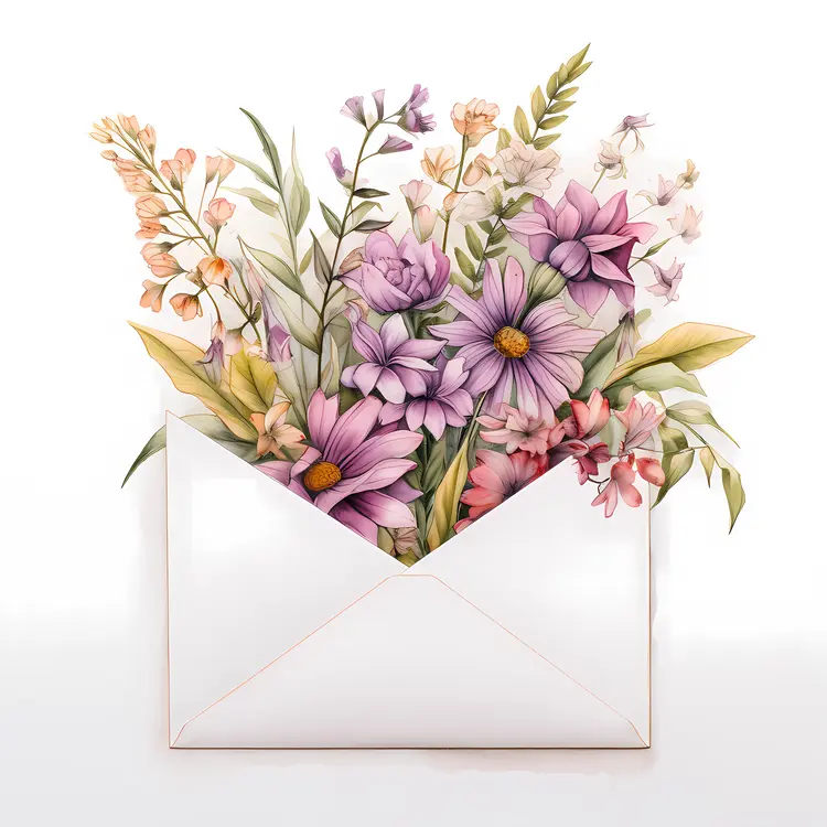 Beautiful Floral Arrangement in Envelope