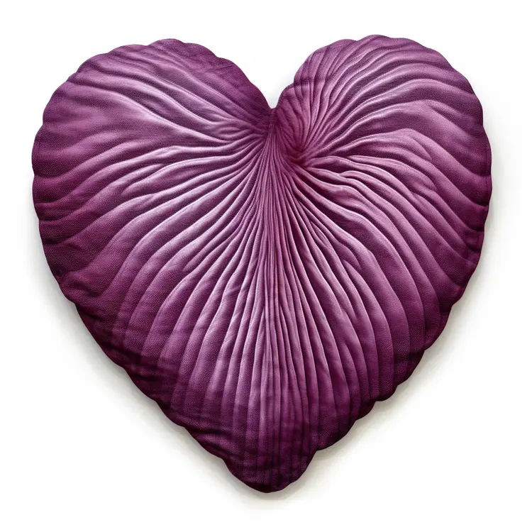 Purple Heart-shaped Pillow for Valentine's Day