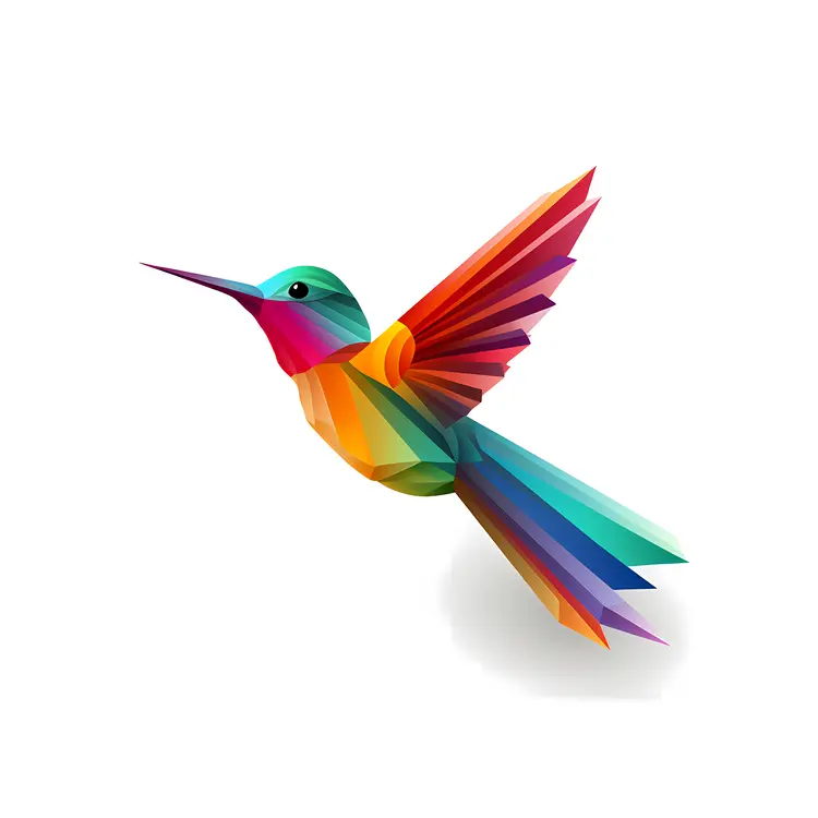 Rainbow Geometric Hummingbird