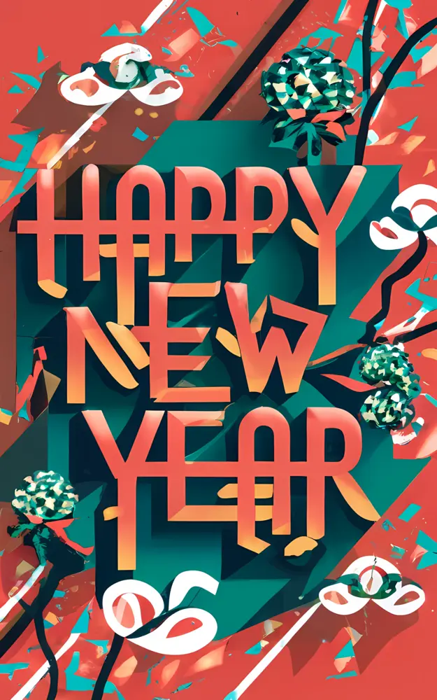 Dynamic Happy New Year Greeting