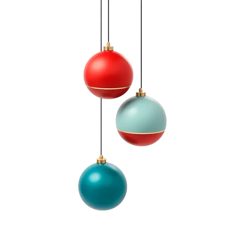 Red and Blue Christmas Baubles