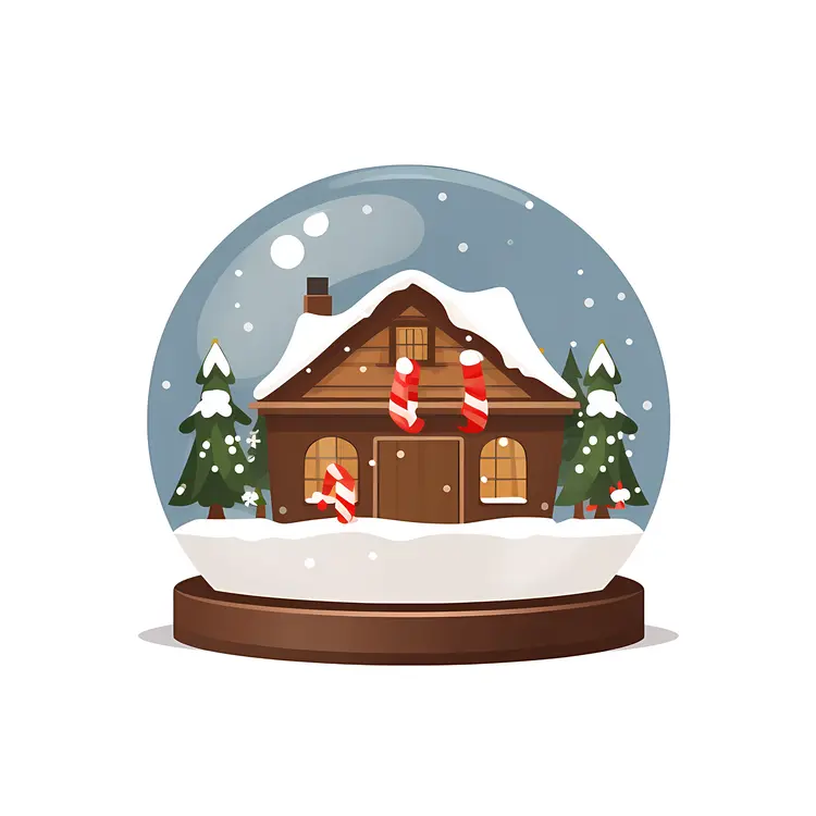 Snow Globe with Cozy House