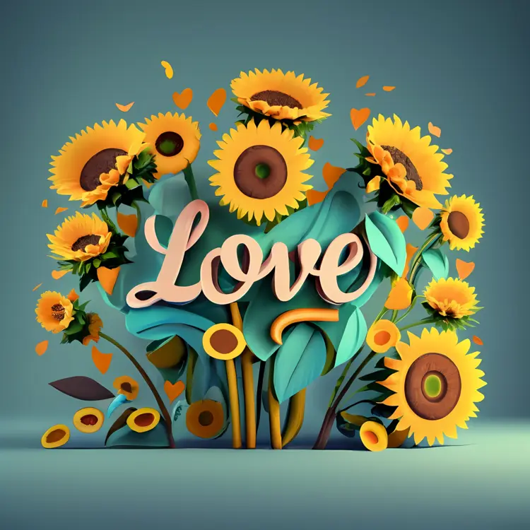Love with Sunflowers