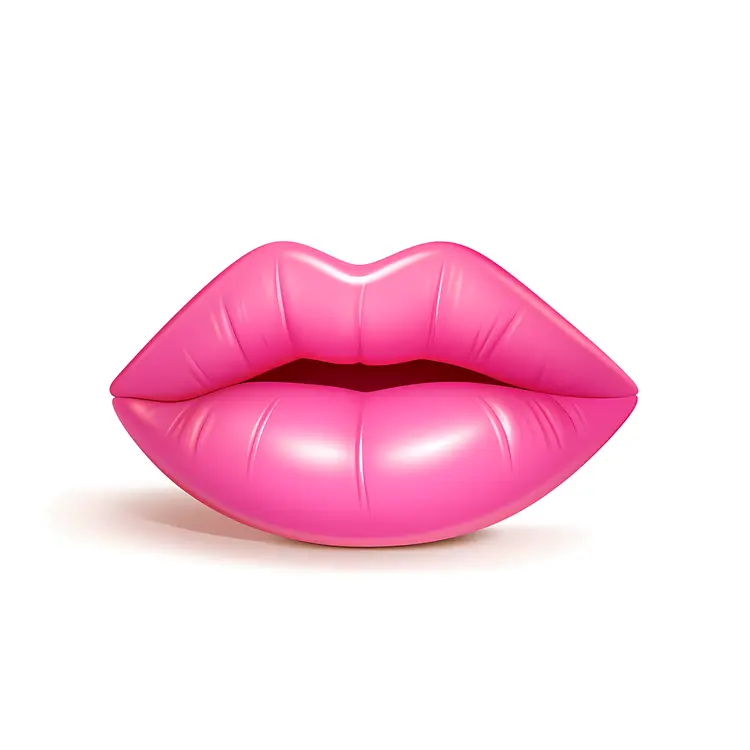 Glossy Pink Lips Illustration