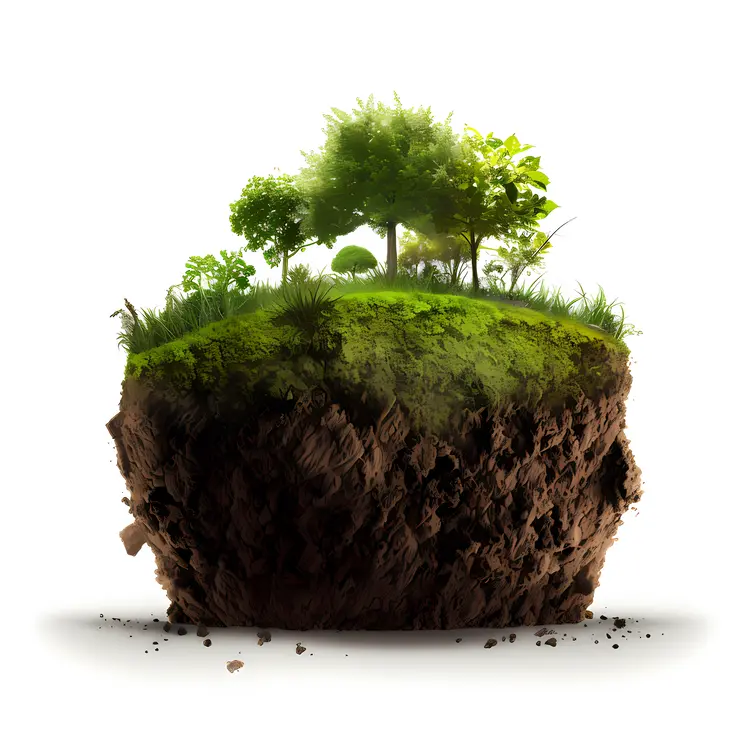 Floating Island with Trees